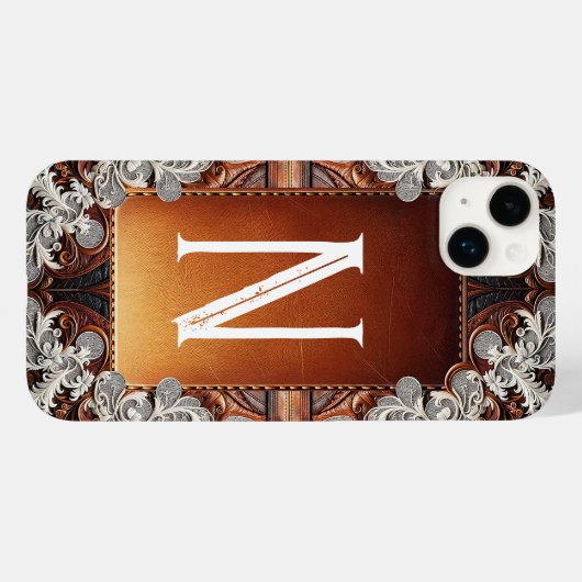 Multi Kleur Leer & Elegante Kant Rustic Case-Mate iPhone Case (Achterkant (horizontaal))