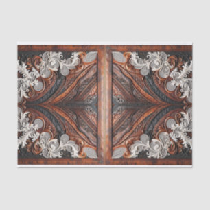 Multi Kleur Leer & Kant Look Rustic Trouwen Tissuepapier