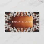 Multi Kleur Leer & Kant Look Rustiek Custom Visitekaartje (Voorkant)