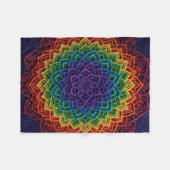 Multi Kleur Levendig Geometrisch Mandala Kunst fle Fleece Deken (Voorkant (Horizontaal))