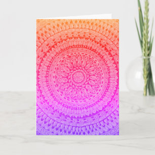 Multi Kleur Mandala Originele Kunst Kaart