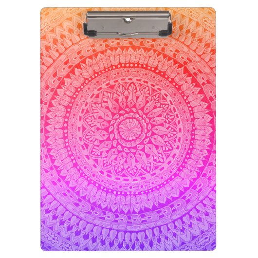 Multi Kleur Mandala Originele Kunst Klembord (Voorkant)