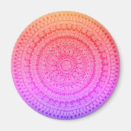 Multi Kleur Mandala Originele Kunst Magneet