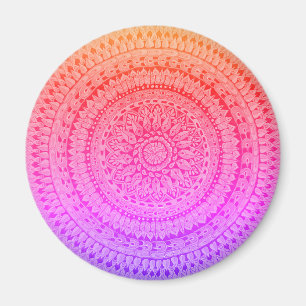 Multi Kleur Mandala Originele Kunst Magneet