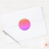 Multi Kleur Mandala Originele Kunst Ronde Sticker (Envelop)