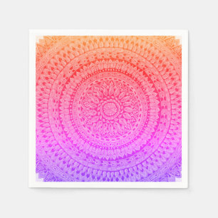 Multi Kleur Mandala Originele Kunst Servet