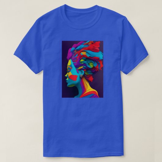 Multi kleur Papier kunst T-Shirt (Design voorkant)