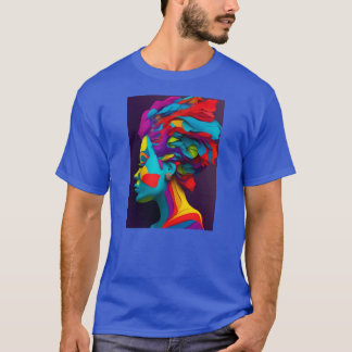 Multi kleur Papier kunst T-Shirt
