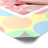 Multi-Kleur Pastel Stippen Patroon Aangepaste Baby Poster (Hoek)