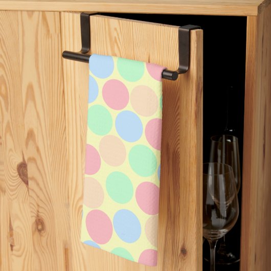 Multi-Kleur Pastel Stippen Patroon Theedoek (Derde Gevouwen)
