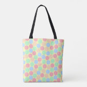 Multi-Kleur Pastel Stippen Patroon Tote Bag (Achterkant)
