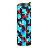 Multi-Kleur Patroon Cool Thermosbeker (Gedraaid links)