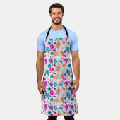 multi kleur prachtig elegant bloemmotief schort (Gedragen)