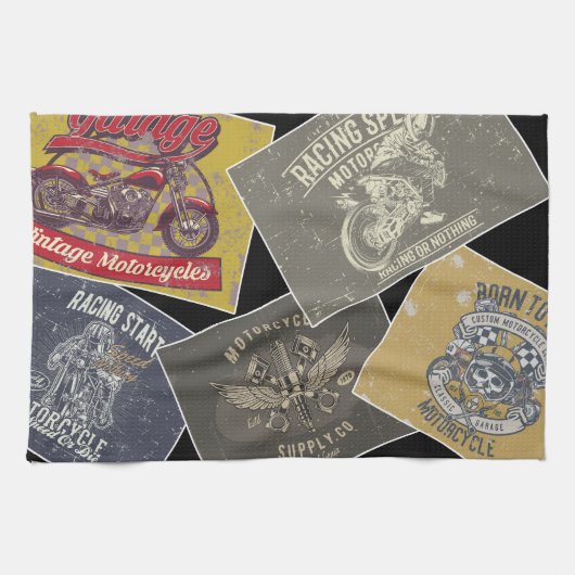 Multi Kleur Retro Auto Theedoek (Horizontaal)