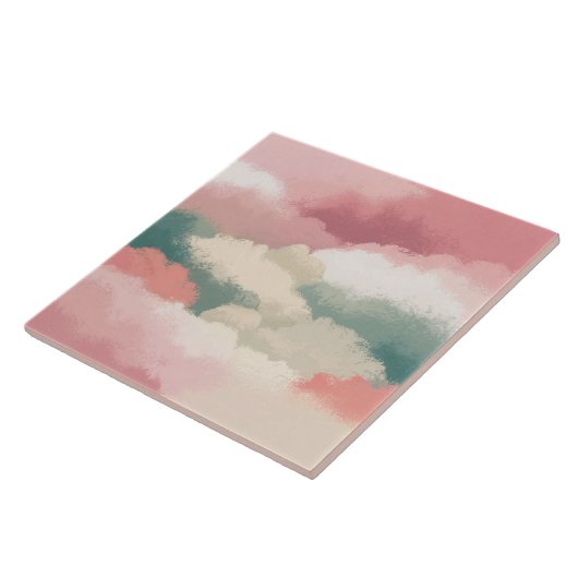 Multi kleur schaduw cloud groot tegeltje (Zijkant)