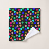 Multi kleur stippen badhanddoek set bad handdoek (Wasdoekje)