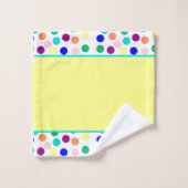 Multi kleur stippen badhanddoek set bad handdoek (Wasdoekje)