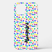 Multi kleur stippen gepersonaliseerd Case-Mate iPhone case (Achterkant)