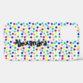 Multi kleur stippen gepersonaliseerd Case-Mate iPhone case (Achterkant (horizontaal))