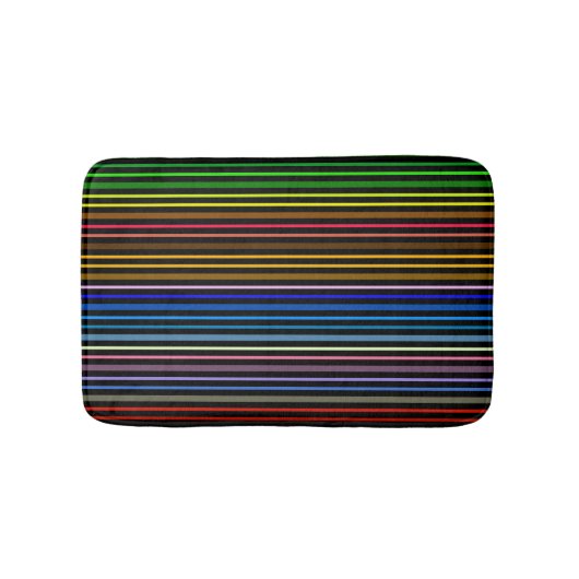 Multi Kleur Strepen Badmat (Voorkant)