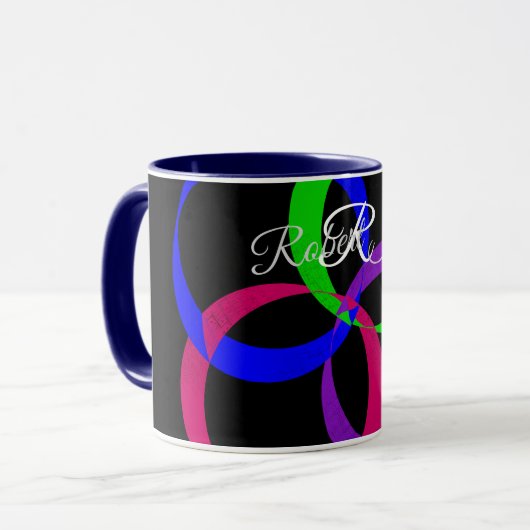 Multi Kleur Uitwisselbare Geometrische Koffiemok Mok (Voorkant links)
