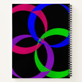 Multi Kleur Uitwisselbare Geometrische Spiraal Not Notitieboek (Achterkant)
