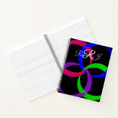 Multi Kleur Uitwisselbare Geometrische Spiraal Not Notitieboek (Binnen)