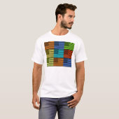 Multi-Kleur USA Vlag Geruit: Modern Abstracte Ve T-shirt (Voorkant volledig)