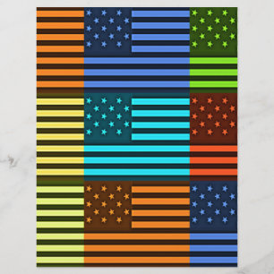 Multi kleur USA vlag geruit vector patroon kunst