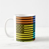 Multi kleur USA vlag geruit vector patroon kunst Koffiemok (Links)