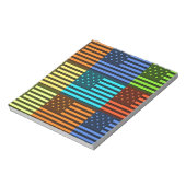 Multi kleur USA vlag geruit vector patroon kunst Notitieblok (Linkerzijde)