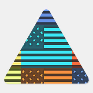 Multi kleur USA vlag geruit vector patroon kunst Sticker