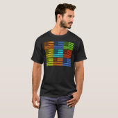 Multi kleur USA vlag geruit vector patroon kunst T-shirt (Voorkant volledig)