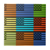 Multi kleur USA vlag geruit vector patroon kunst Tegeltje (Voorkant)