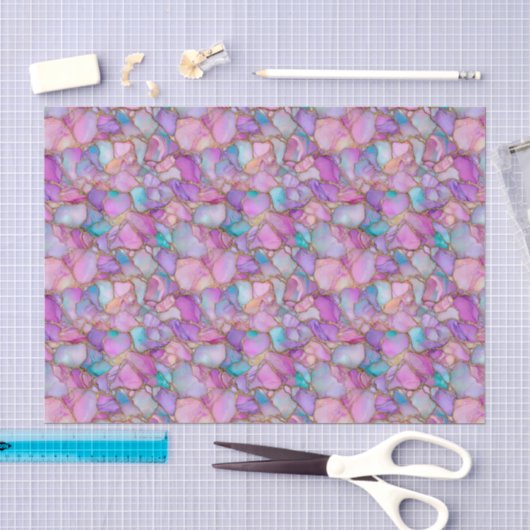 Multi-Kleur Waterverf Mozaïek Zee Glas Tissuepapier (Craft)