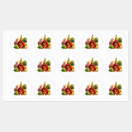 Multi kleuren Angry Birds Labels