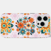 Multi-kleuren bloempotten patroon - roze Case-Mate iPhone case (Achterkant (horizontaal))