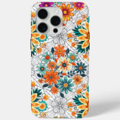 Multi-kleuren bloempotten patroon. zwart Case-Mate iPhone case (Achterkant)
