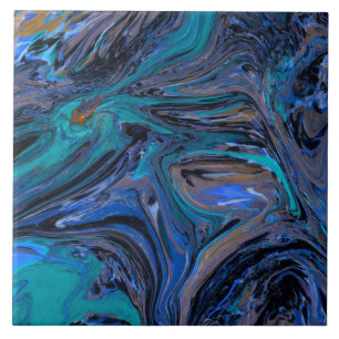 Multi kleuren gedraaid faux marmer patroon tegeltje