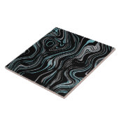 Multi kleuren gedraaid faux marmer tegeltje (Zijkant)