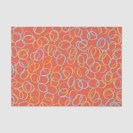 Multi Kleurig Cool Abstract Patroon Tissuepapier (Voorkant)