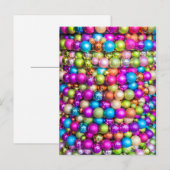 Multi-Kleurige Balornamenten Briefkaart (Voorkant / Achterkant)