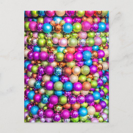 Multi-Kleurige Balornamenten Briefkaart (Voorkant)