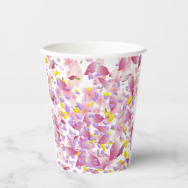 Multi-kleurige bloemblaadjes viering papieren bekers