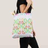 Multi Kleurige Funky Tote Tas (Dichtbij)
