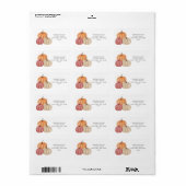 Multi-kleurige Pompoen Adreslabels Etiket (Full Sheet)
