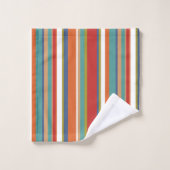 Multi Kleurige Streep Patroon Bad Handdoek (Wasdoekje)