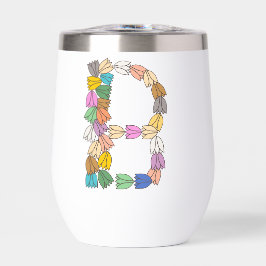 Multi-kleurige Tulp met Letter “B”