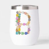 Multi-kleurige Tulp met Letter “B” (Achterkant)