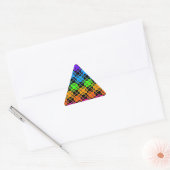 Multi kleurrijke geruite regenboogspiegel afbeeldi sticker (Envelop)